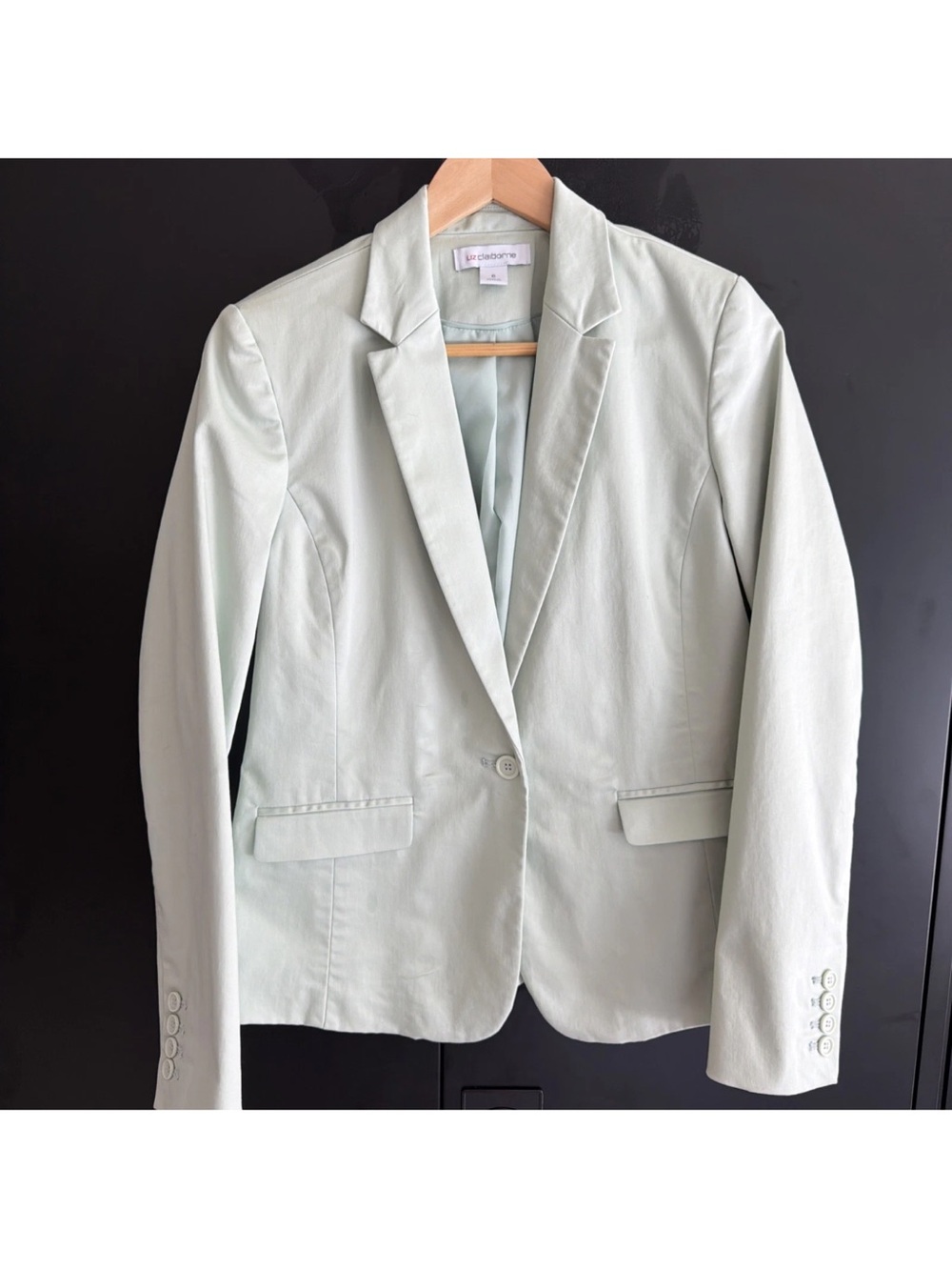 Liz Claiborne Pale Mint Single-Button Blazer